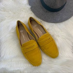 Antonio Melani Suede Mustard Loafers